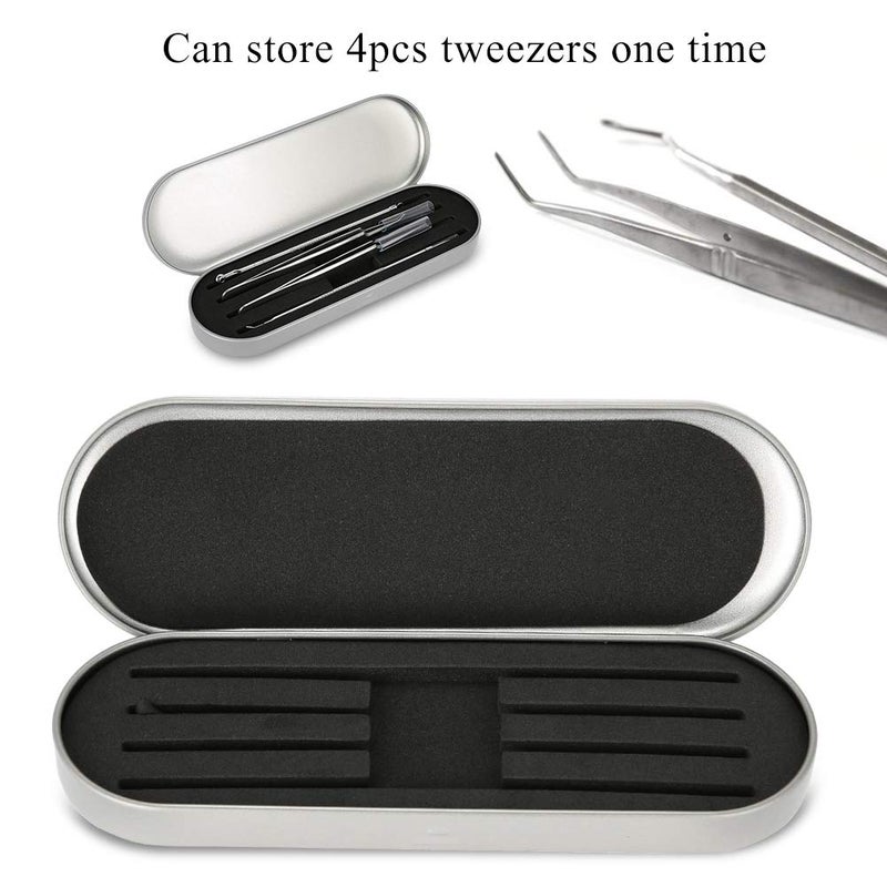 woobles Professional Storage Box for Eyelash Extension Tweezers Organizer Case Eyelash Eyeliner Pencil Case Organizer Makeup Tools(Silver) - Image 4